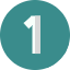 Green circle with a white number '1' inside