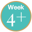 Progress bar indicating 'Week 4+' with a white background