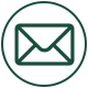 Icon of a green email symbol on a white background