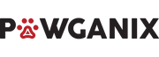 Logo of Pawganix with a red paw print on a white background