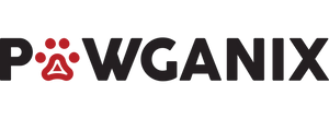 Logo of Pawganix with a red paw print on a white background