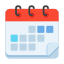 Calendar icon on a white background