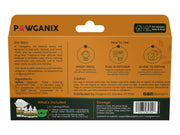 CalmGuard back panel with directions for use, ingredients, what is included and storage