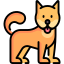 Dog icon on a black background