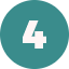 Number 4 in a teal circle on a white background