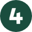 Number 4 logo in green color