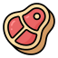 Icon of a steak on a white background