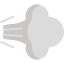 White plastic cap on a white background