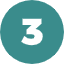 Number 3 in a teal circle
