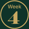 Logo with 'Week 4' text on a green background