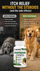 YeastGuard vs steroids — no steroids, no antibiotics, natural yeast support