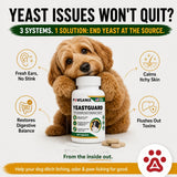 Yeast issues won't quit: fresh ears, calm skin, digestive balance
