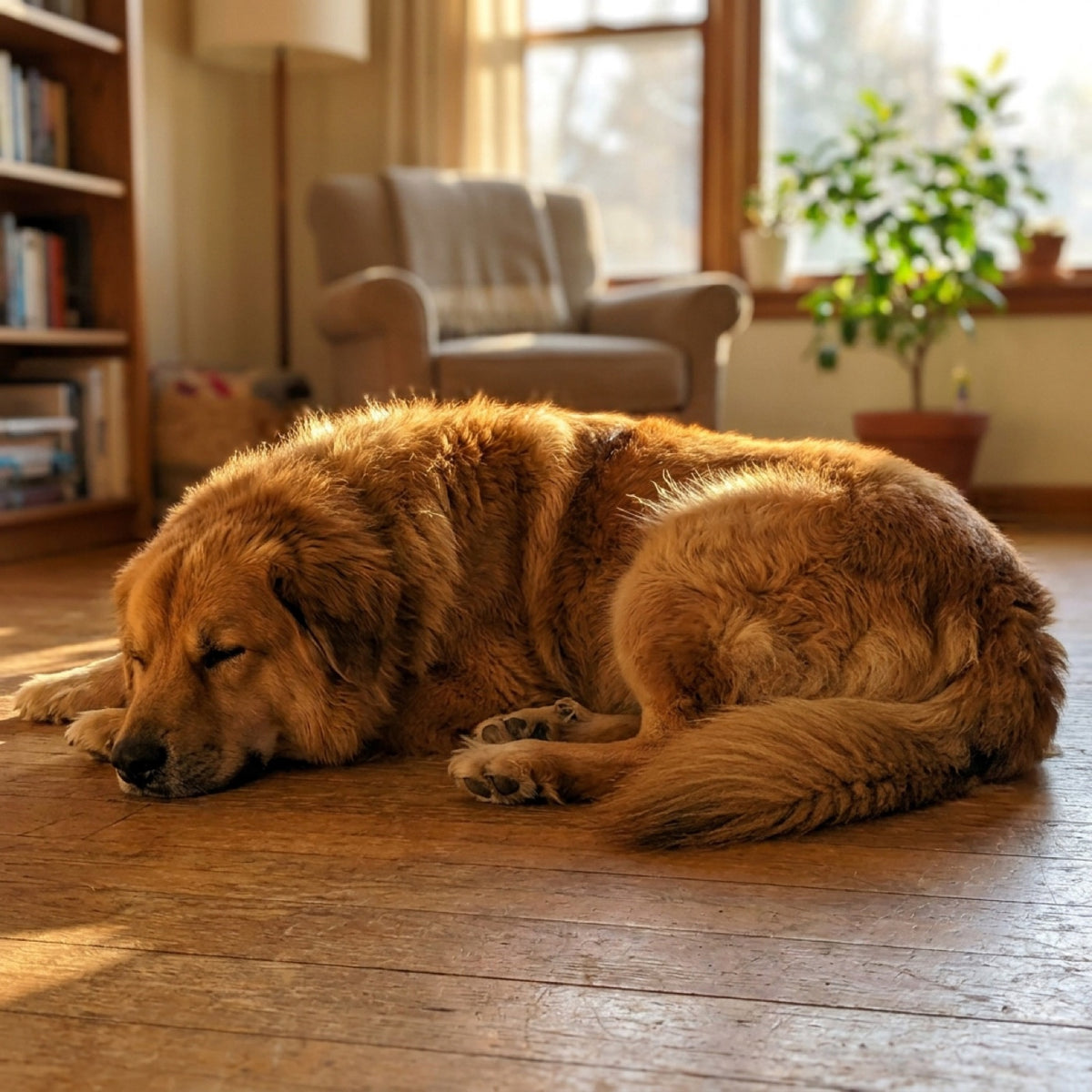 Dog sleeping soundly