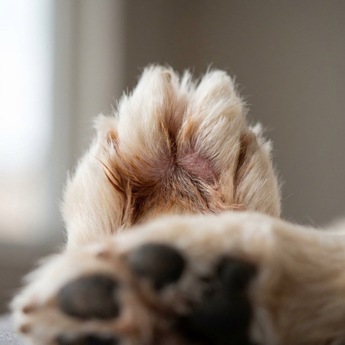 Irritated paw webbing