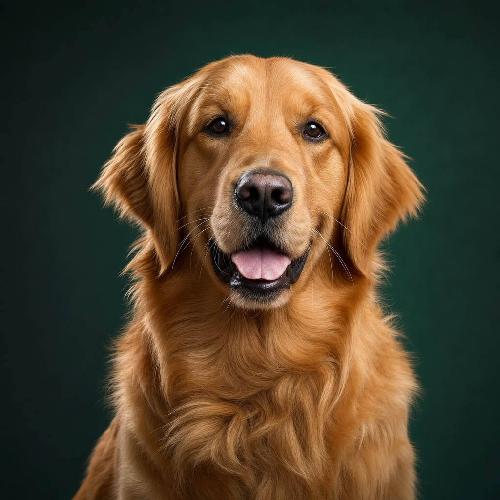 Happy golden retriever