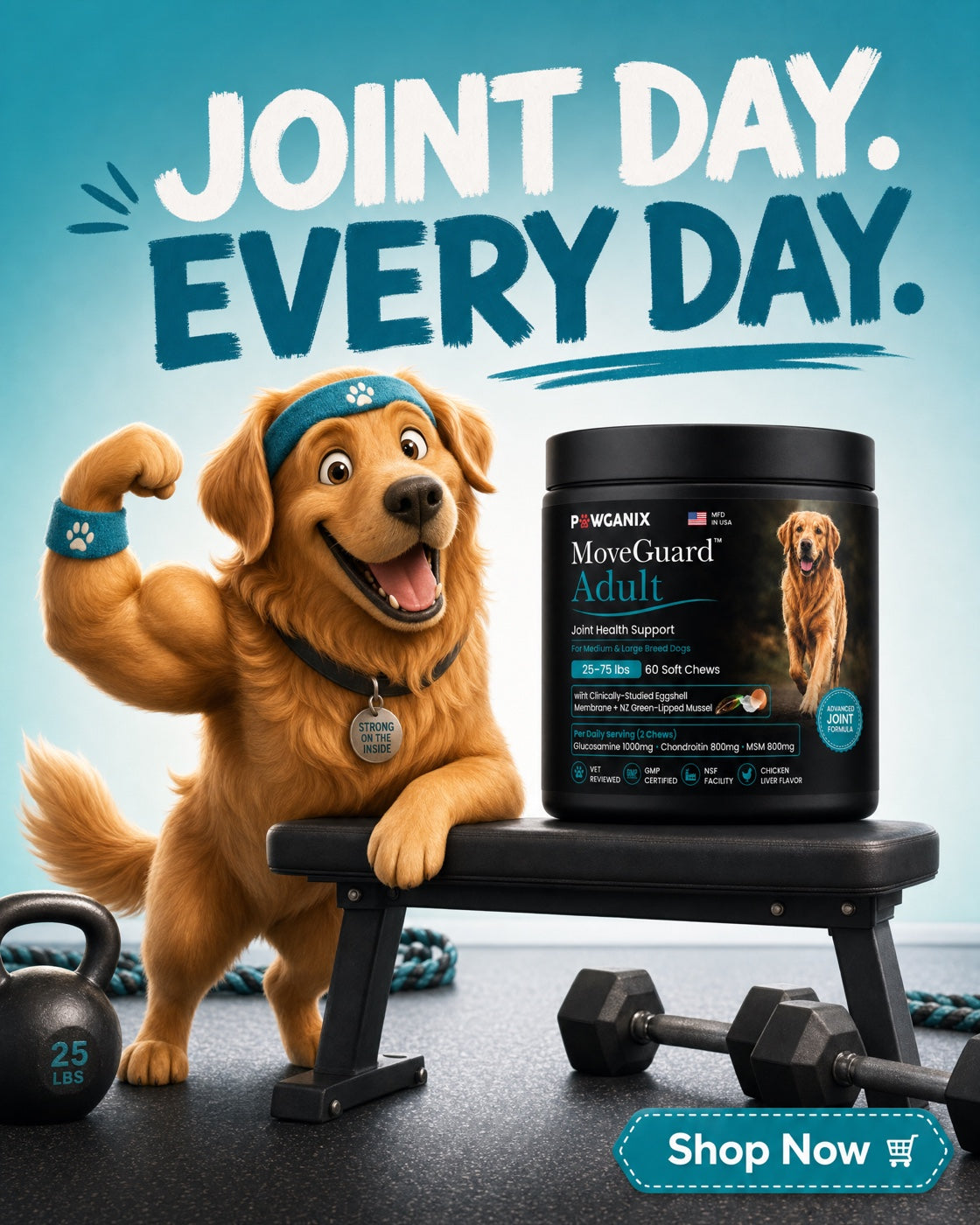 MoveGuard Adult joint-health support for medium & large adult dogs