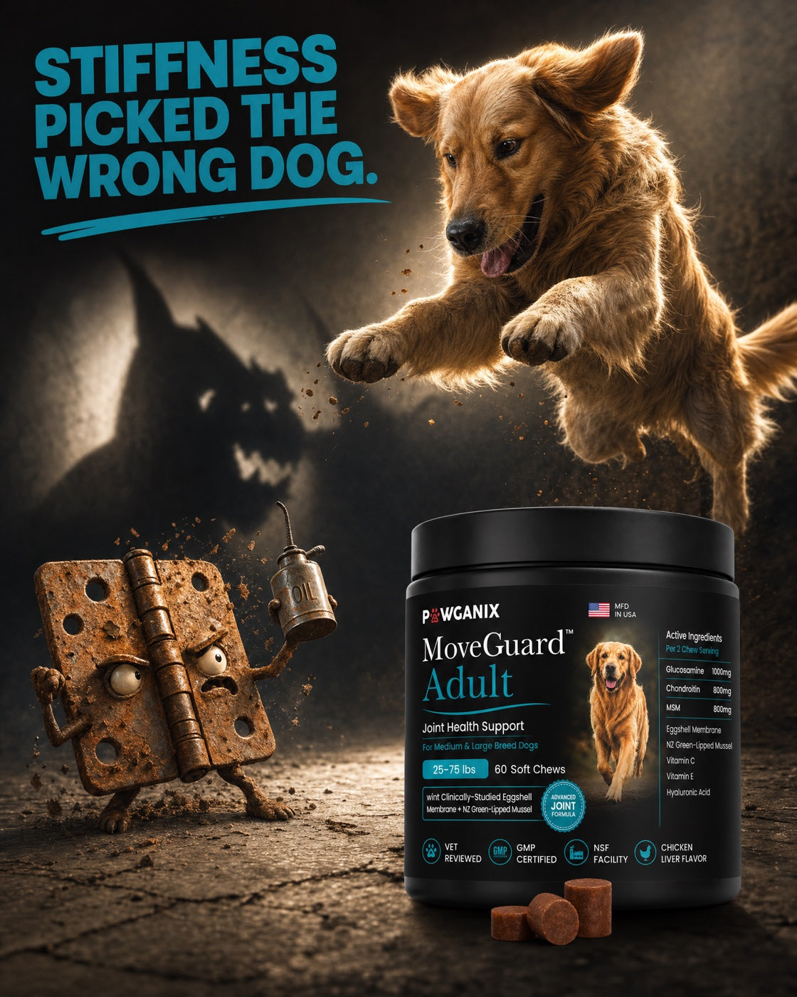 MoveGuard Adult joint-health support for medium & large adult dogs