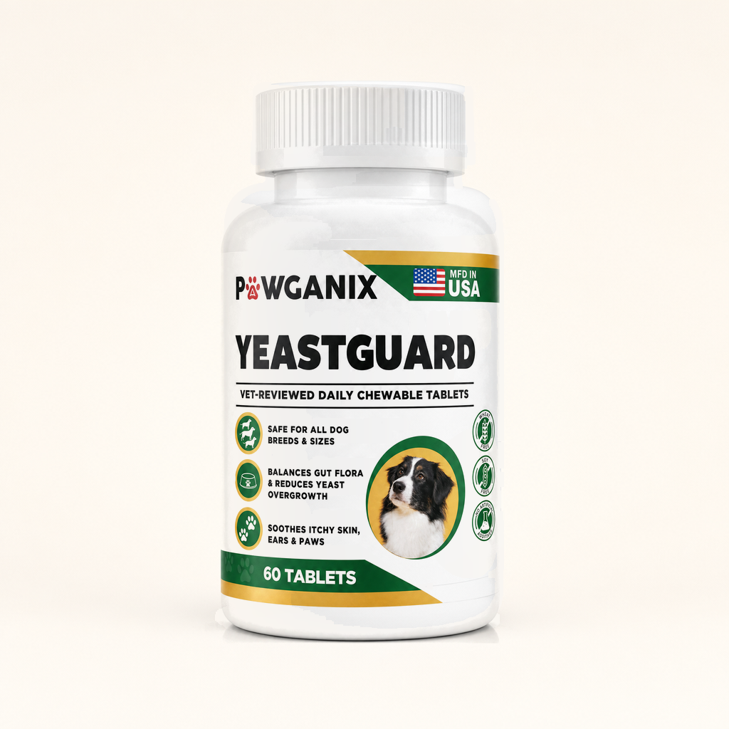 Pawganix YeastGuard, vet-reviewed daily chewable tablets