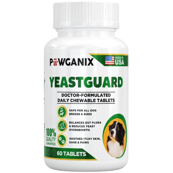 YeastGuard chewable tablets for gut health in dogs